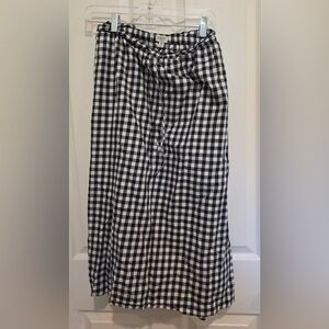 J Crew Navy and White Checkered Women's Skirt